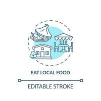 comer o ícone do conceito de comida local vetor