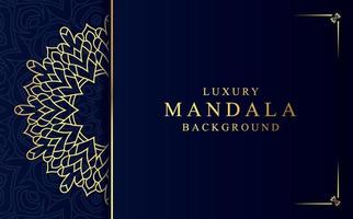 fundo de design de mandala ornamental dourado de luxo vetor