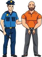 correções Policial desenho animado colori clipart vetor