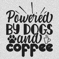 alimentado de cachorros e café vetor