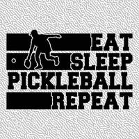 comer dormir pickleball repetir vetor