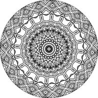 fácil circular padronizar dentro Formato do mandala para hena, mehndi, tatuagem, decoração. decorativo enfeite dentro étnico oriental estilo. coloração livro página vetor