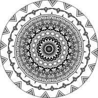 fácil circular padronizar dentro Formato do mandala para hena, mehndi, tatuagem, decoração. decorativo enfeite dentro étnico oriental estilo. coloração livro página vetor