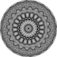 padrão de mandala abstrata de vetor. arte na parede. livro de colorir rendas padrão a tatuagem. design para uma camisa de pintura de papel de parede e design de adesivo de azulejo, ornamento de círculo decorativo em estilo oriental étnico vetor