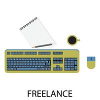 freelance ícone plano Projeto vetor