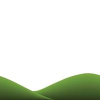 fundo de colina de grama verde isolado no branco. abstrato ao ar livre para design de modelo natural. ilustração vetorial. vetor
