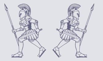 defensiva Preto e branco falange escudo vetor ilustração