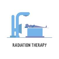 radiação terapia a usar do energia alta raios para destruir Câncer células vetor