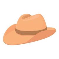 Novo vaqueiro chapéu ícone desenho animado vetor. ocidental rodeio vetor