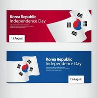 ilustração do projeto do modelo do vetor do dia da independência da República da Coreia