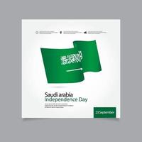 ilustração de design de modelo vetorial para dia da independência da Arábia Saudita vetor