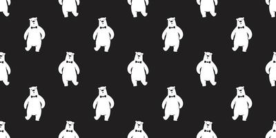 Urso desatado padronizar vetor polar Urso panda isolado repetir fundo papel de parede desenho animado rabisco