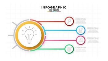 infográfico modelo para negócios. Linha do tempo processo com 5 passos. vetor