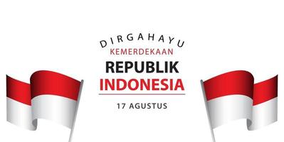 ilustração de design de modelo vetorial dirgahayu kemerdekaan republik indonesia