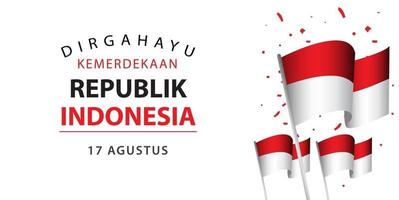 ilustração de design de modelo vetorial dirgahayu kemerdekaan republik indonesia