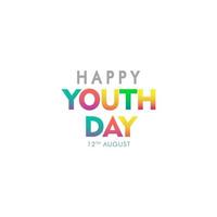ilustração de design de modelo vetorial feliz celebração do dia da juventude vetor