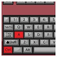 combinação teclado ctrl uma vetor