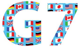 g7 ícone padronizar bandeira vetor