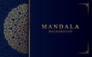 fundo de design de mandala ornamental dourado de luxo vetor