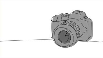 contínuo 1 linha desenhando do compactar digital Câmera vetor