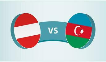 Áustria versus Azerbaijão, equipe Esportes concorrência conceito. vetor