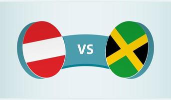Áustria versus Jamaica, equipe Esportes concorrência conceito. vetor