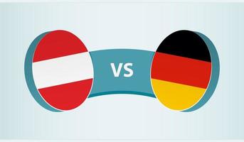 Áustria versus Alemanha, equipe Esportes concorrência conceito. vetor