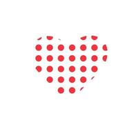 ícone de design de coração vermelho plano vetor