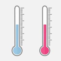 temômetro medindo calor e frio escala para teste a temperatura do pessoas -vetor ilustração vetor