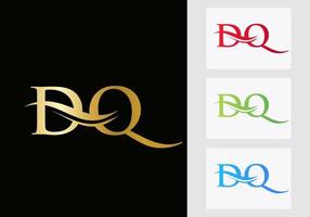 inicial monograma carta dq logotipo Projeto. dq logótipo modelo vetor