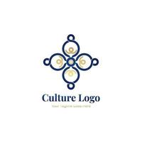 único cultura logotipo Projeto com vintage estilo gráfico vetor