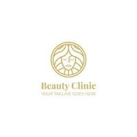 mulher silhueta beleza clínica logotipo Projeto com minimalista linha estilo vetor