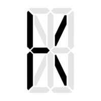 ilustração simples de letra digital ou símbolo de figura eletrônica da letra k vetor