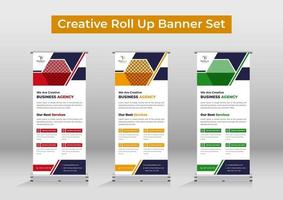 banner roll up de marketing digital vetor