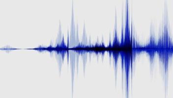 onda sonora digital azul escuro em fundo branco vetor