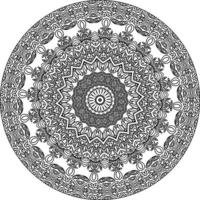 circular padronizar dentro Formato do mandala para hena, mehndi, tatuagem, decoração. decorativo enfeite dentro étnico oriental estilo. coloração livro página. vintage decorativo elementos. vetor