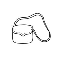 pequeno Bolsa com alça. fêmea à moda vetor saco ilustração isolado em branco fundo.