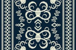 étnico ikat tecido padronizar geométrico estilo.africano ikat bordado étnico oriental padronizar marinha azul fundo. resumo,vetor,illustration.for textura,vestuário,scraf,decoração,tapete. vetor