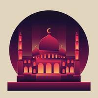 mesquita plano Projeto vetor ilustração