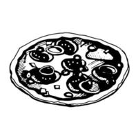 pizza. saboroso Comida. vetor clipart