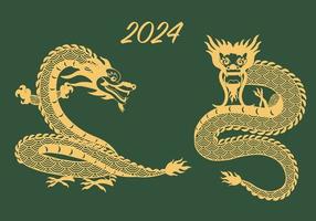 chinês Novo ano Dragão vetor ilustração