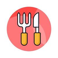 vetor do garfo e faca mostrando cozinha utensílios, ícone do talheres