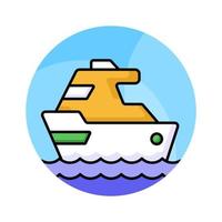 motor iate vetor projeto, barco para mar viajando ícone, luxo navio para viagem ou festa dentro a oceano