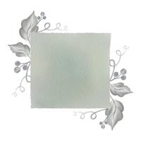 mão pintado aguarela floral quadro, Armação vetor