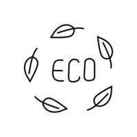 mão desenhado vetor ilustração eco logotipo.