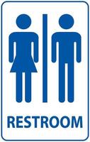 símbolo banheiro placa Sanitário com homem e mulher placa vetor