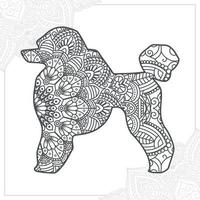 mandala de cachorro. elementos decorativos vintage. padrão oriental, ilustração vetorial. vetor