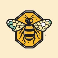 querida abelha ícone vetor ,saúde companhia logotipo , desenho animado