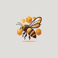 querida abelha ícone vetor ,saúde companhia logotipo , desenho animado
