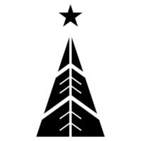 Natal árvore esboço ícone, vetor simples linha placa. feliz Novo ano festa Projeto.